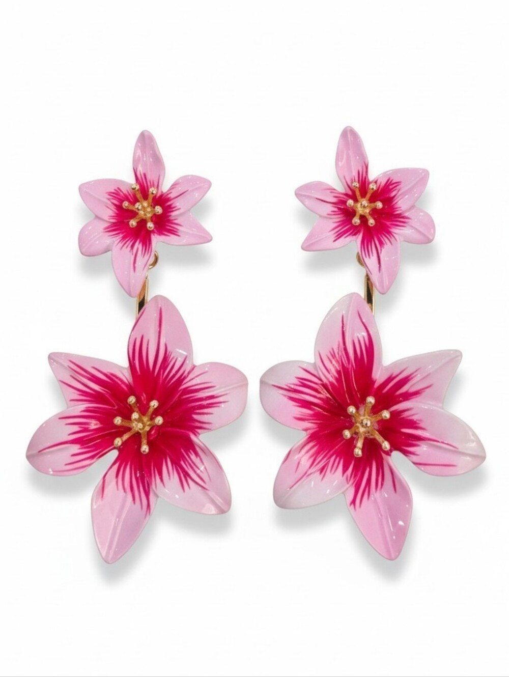 🌸▪️piper k▪️ Pink Floral Drop Earrings